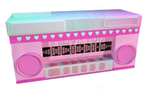 七夕情人节粉色音乐播放器,免抠元素