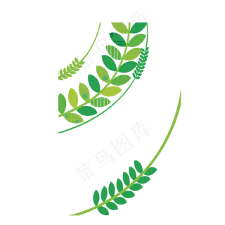 绿色装饰叶子免抠下载