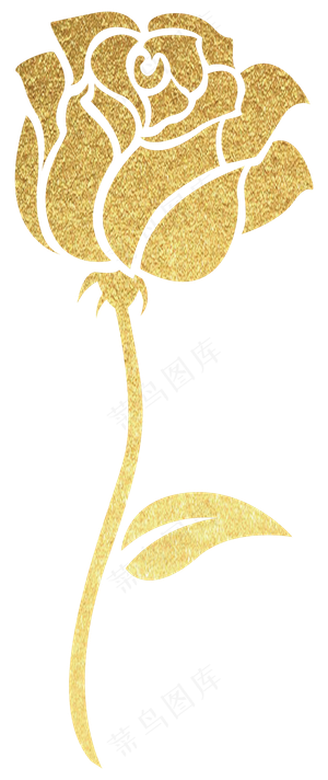 情人节爱情烫金玫瑰