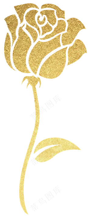 情人节爱情烫金玫瑰