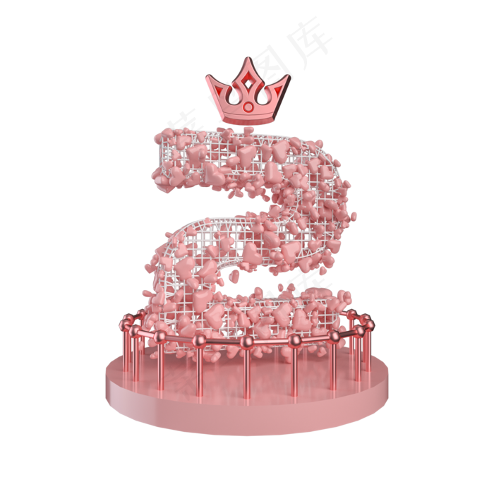 C4D女王节电商心动2折优惠(2000X2000(DPI:300))psd模版下载