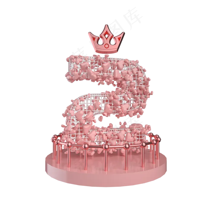 C4D女王节电商心动2折优惠(2000X2000(DPI:300))psd模版下载