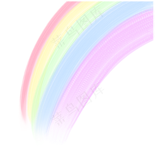 粗糙肌理渐变色彩虹,免抠元素