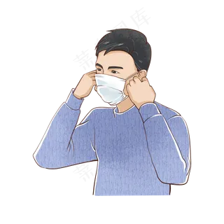 戴口罩防疫肺炎,免抠元素