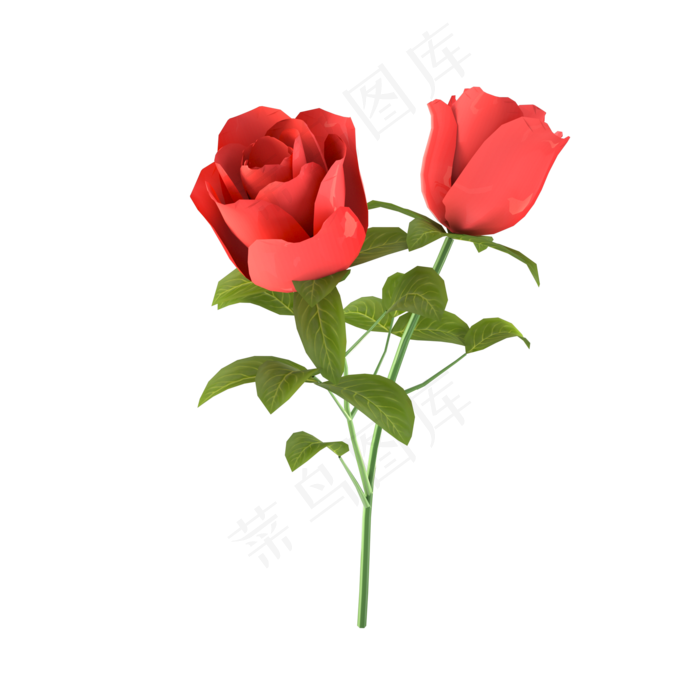 妇女节情人节玫瑰花装饰,免抠元素
