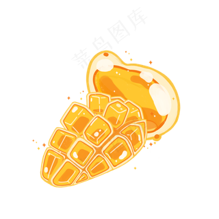 夏季水果日系水晶芒果