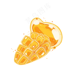 夏季水果日系水晶芒果