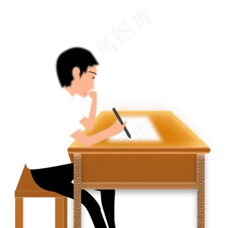 正在学习的男孩