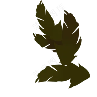 卡通绿色树叶下载