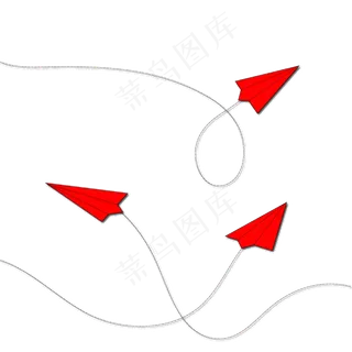 手绘纸飞机飞行轨迹