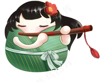 端午节武侠卡通粽子