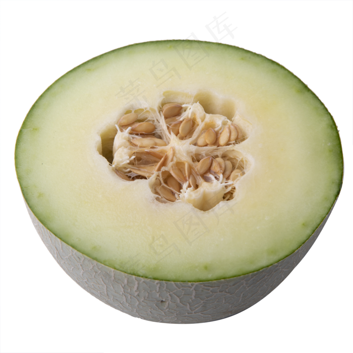 绿色切开的哈密瓜实拍