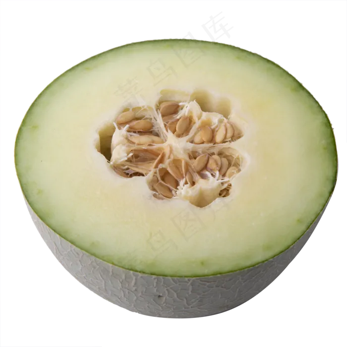 绿色切开的哈密瓜实拍(2000*2000px 300 dpi )
