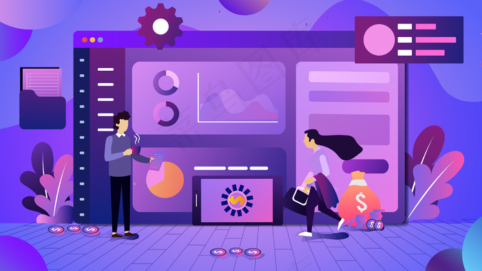 职场商务办公插画