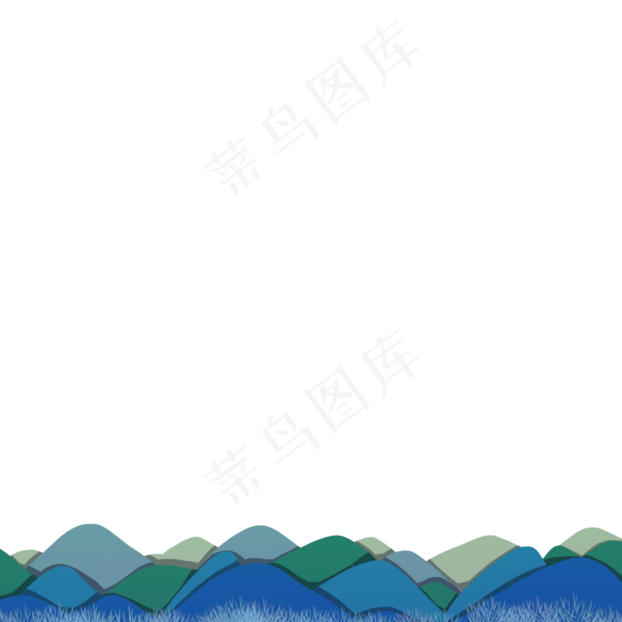 夏季矢量清新山水