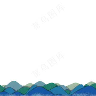 夏季矢量清新山水