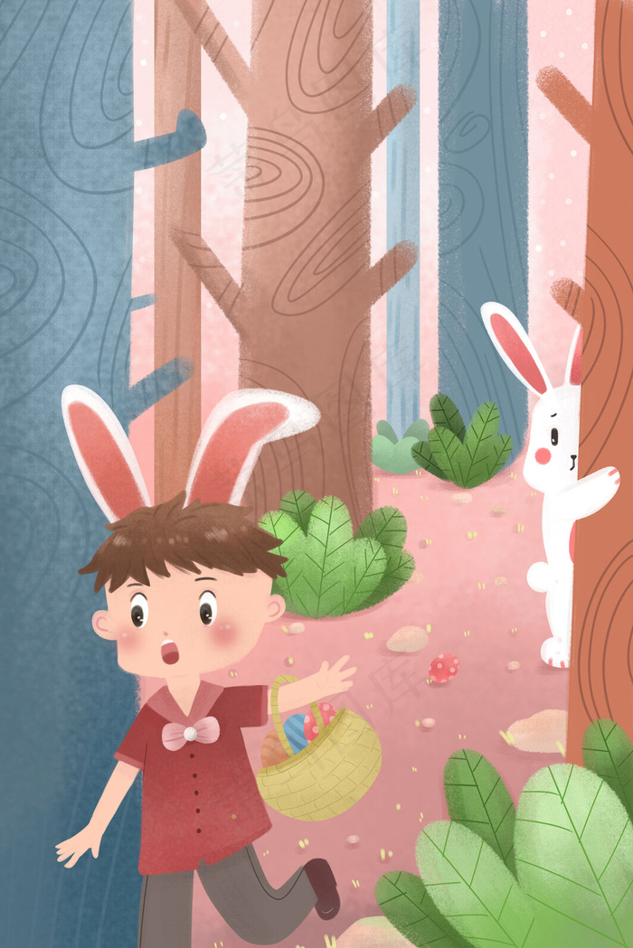 复活节兔子蛋森林