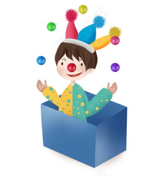 愚人节儿童小丑表演