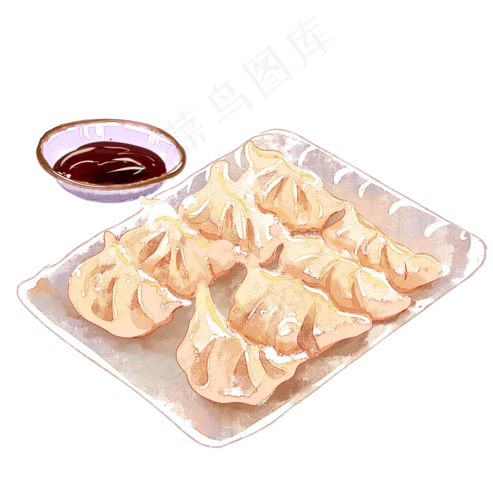 饺子水彩,免抠元素(2000X2000(DPI:299))psd模版下载