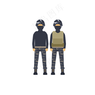 建军节军人的造型