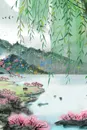 谷雨春分节气春天夏季治愈唯美风景漫画风