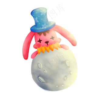 彩色愚人节小兔子