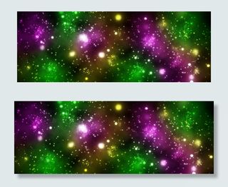 简单渐变色彩星空