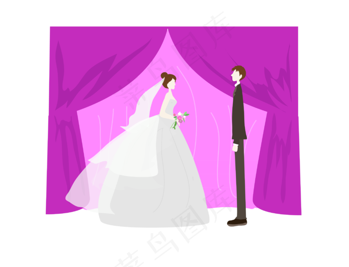 520手绘婚礼人物素材