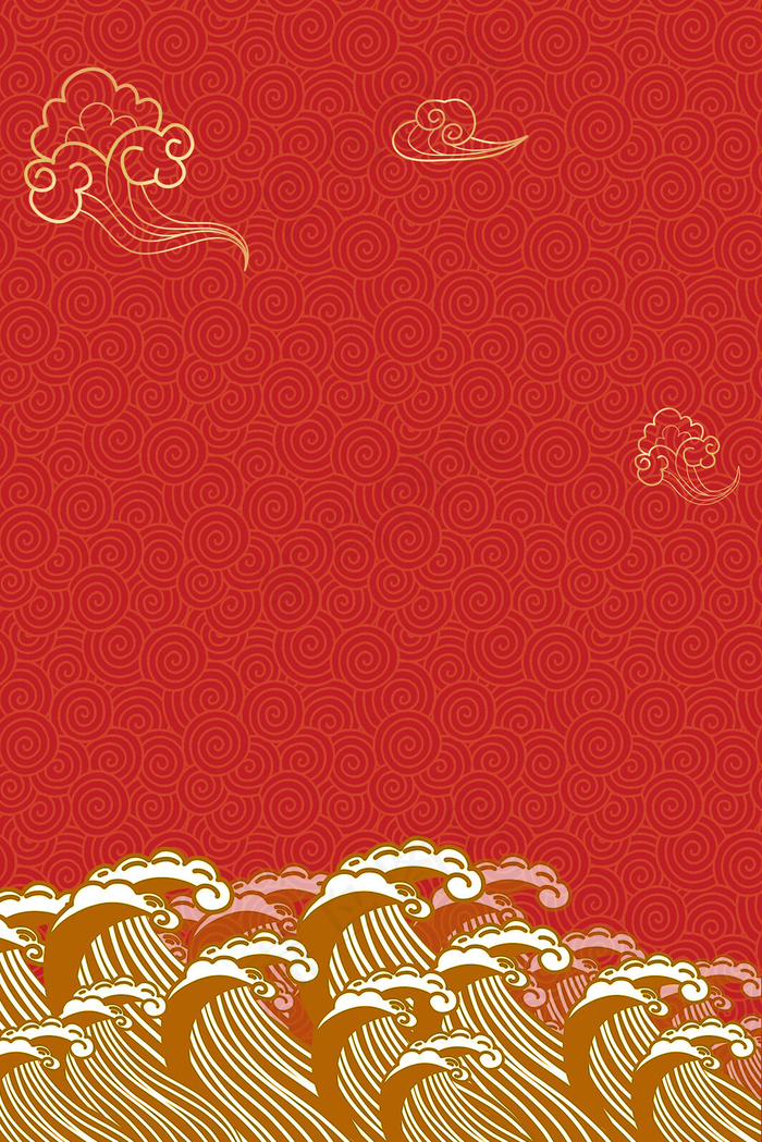 中国风传统元素红色喜庆平面广告(3545*5315px 	      )psd模版下载
