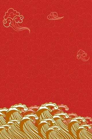 中国风传统元素红色喜庆平面广告