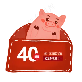 创意猪年电商优惠券