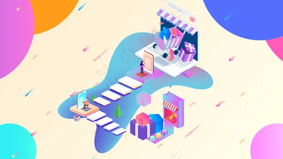 电商促销手机购物互联网金融商用图