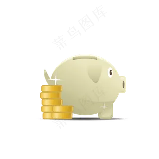 618购物节存钱罐矢量图