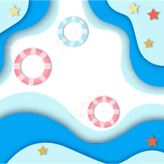 夏日清凉剪纸风装饰