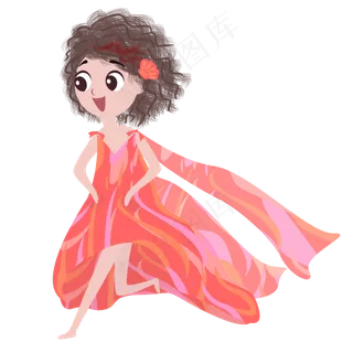 大暑处暑夏季夏日穿搭长裙女孩手