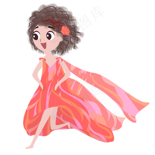 大暑处暑夏季夏日穿搭长裙女孩手