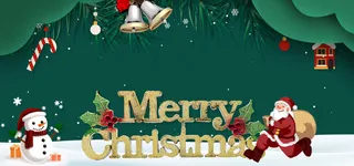 简约圣诞节快乐展板