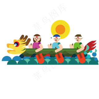 集体划龙舟必胜必胜第一端午节