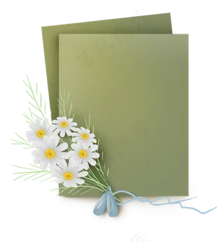 母菊花束和留言板