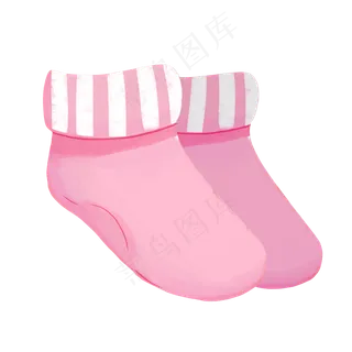粉色儿童花边袜