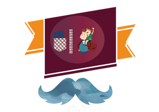 父亲节创意促销标贴