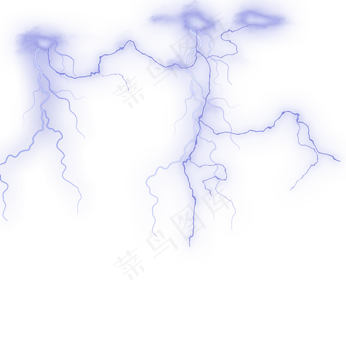 紫色链形闪电效果,免抠元素(2200*2200px 300 dpi )psd模版下载