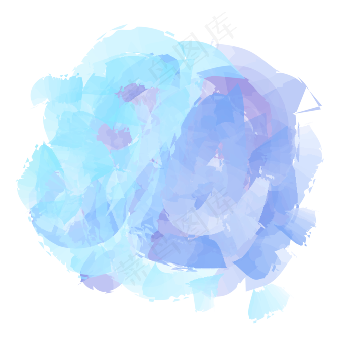 矢量蓝色水墨喷彩图(2000*2000px 72 dpi )ai矢量模版下载