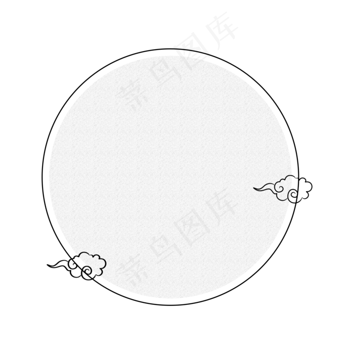 手绘水彩中国风边框装饰(2000X2000(DPI:300))psd模版下载