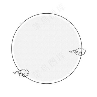 手绘水彩中国风边框装饰