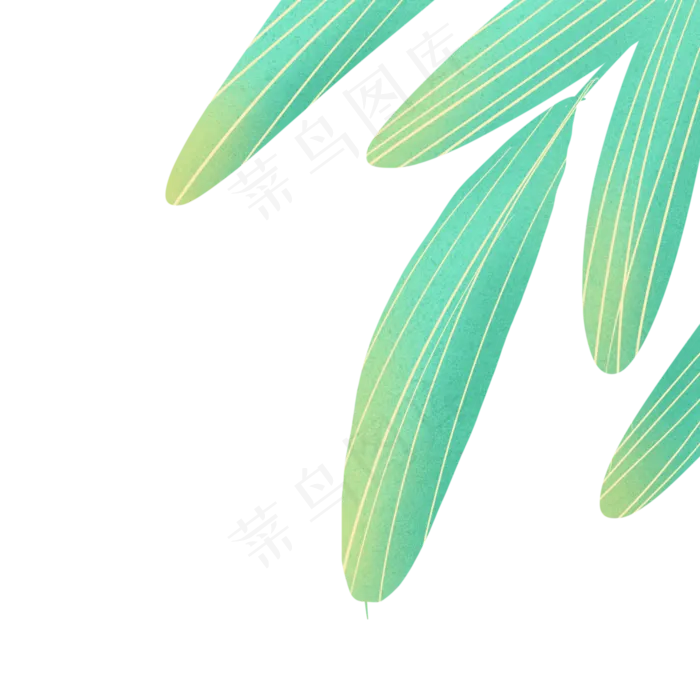 卡通植物绿叶下载(2000*2000px 300 dpi )psd模版下载