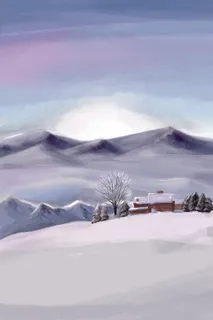 雪原梦幻雪景雪松 雪原梦幻雪景雪松