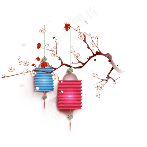 年货节红灯笼,免抠元素