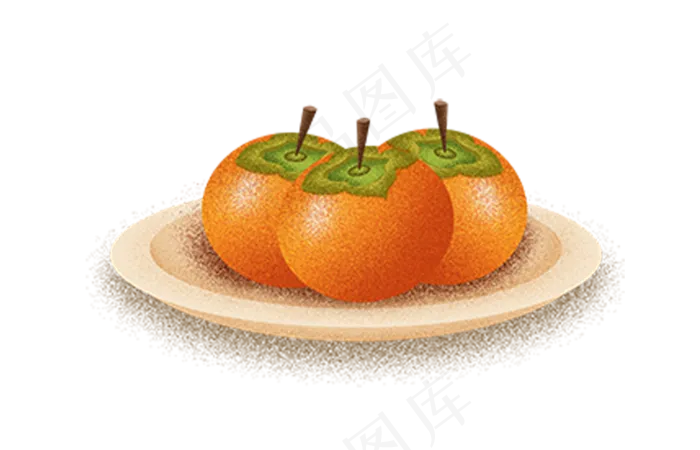 一盘美味柿子(875X563(DPI:300))psd模版下载