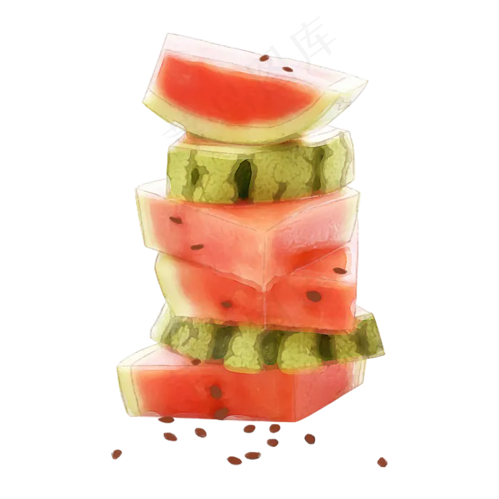 夏季西瓜美食食物(1500X1500(DPI:72))psd模版下载
